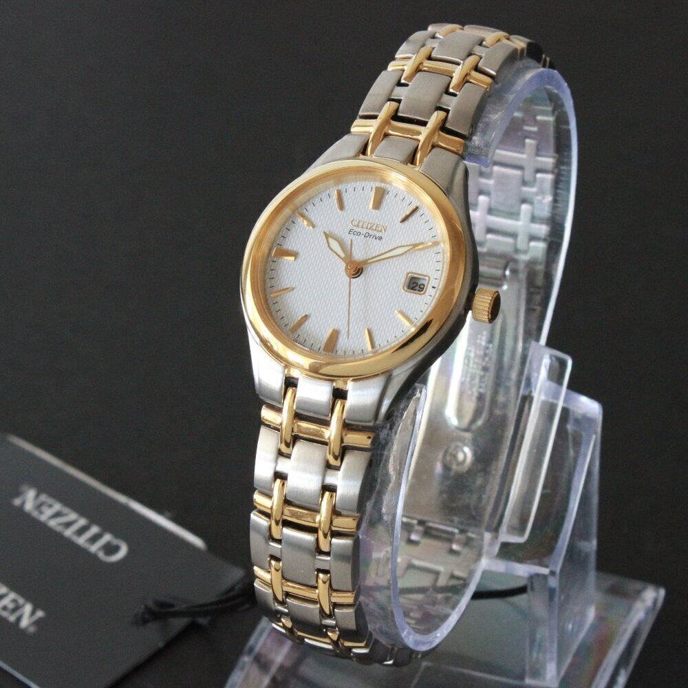 Eco Drive Women's Silhouette Calendar Two Tone 25mm - Picture 4 of 12